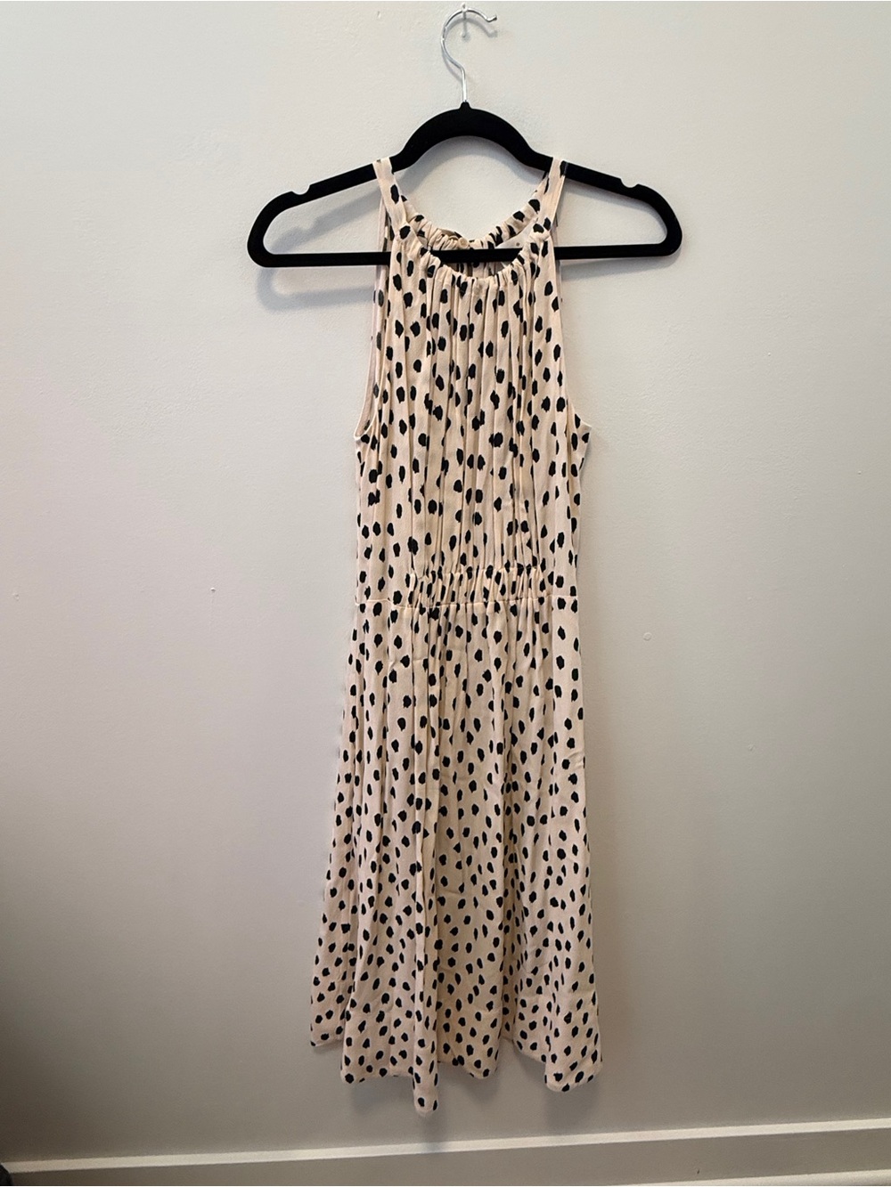 Kate Spade "Take a Walk on the Wild Side" leopard-dot halter dress | Size 8
